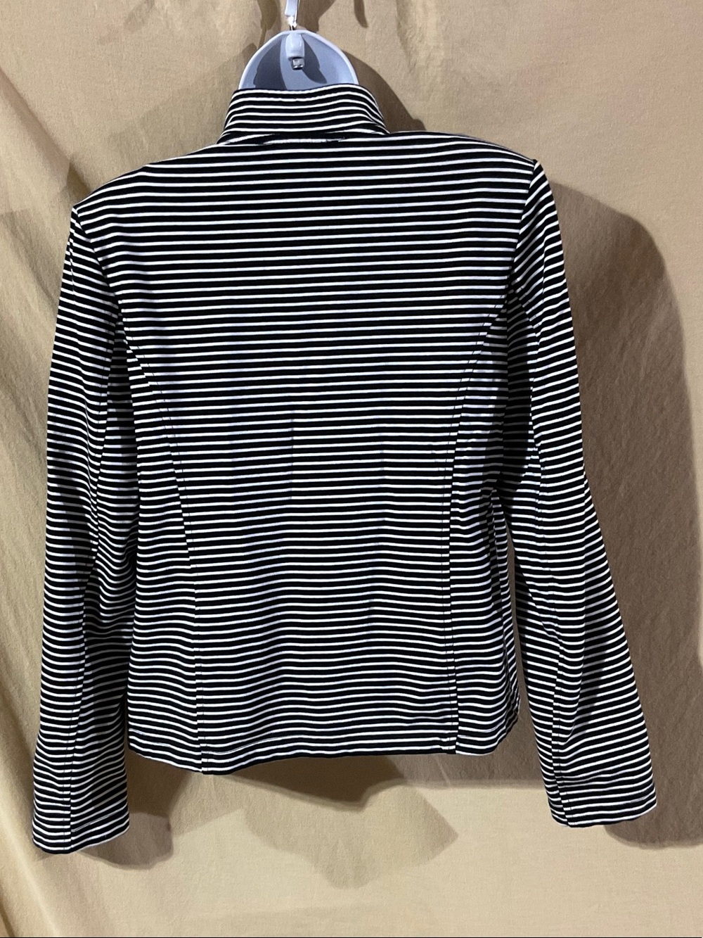 Tommy Hilfiger Size M Black & White Striped Military-Style Blazer - Picture 5 of 6